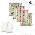 Provincial Summer Pillow Set Linen Throw Pillow 18" x 18"（Customized Separately in Sets of 4） | Ships from USA