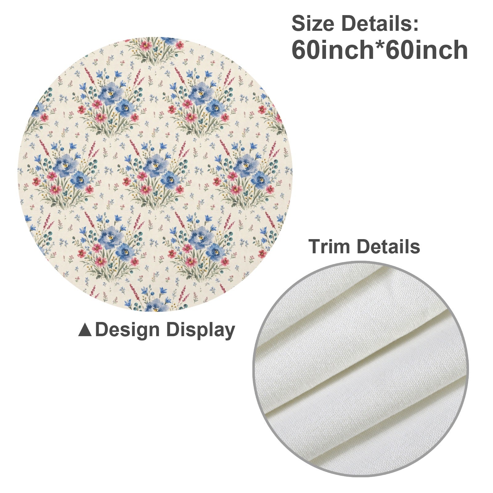 Hero Celebration Round Custom Round Tablecloth 60" x 60" | Ships from USA
