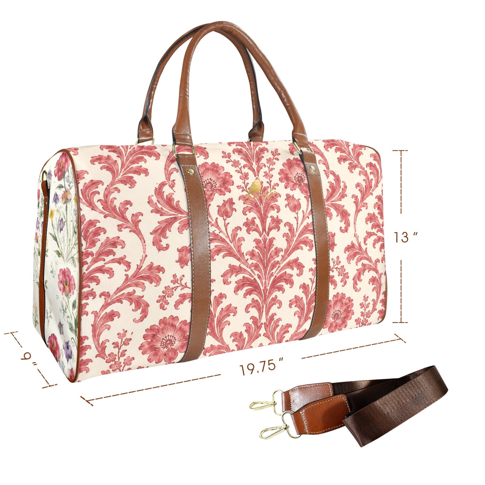 Red Damask Large Travel