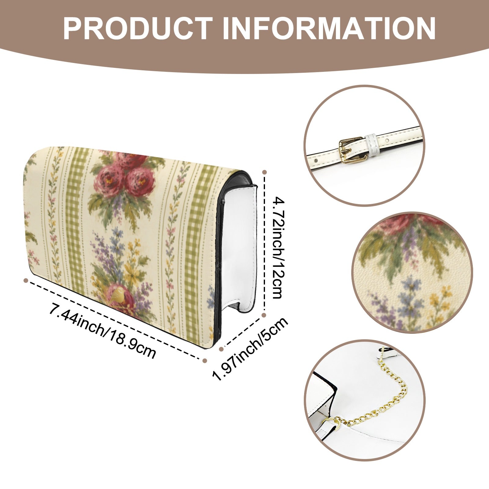 Provincial Flora Mini  Chain Crossbody Bag