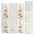 Provincial Stripe Robins Egg Notebooks with Emblem Loose-Leaf Notebooks ( Cover Print, 4-Pack ) | Ships from USA