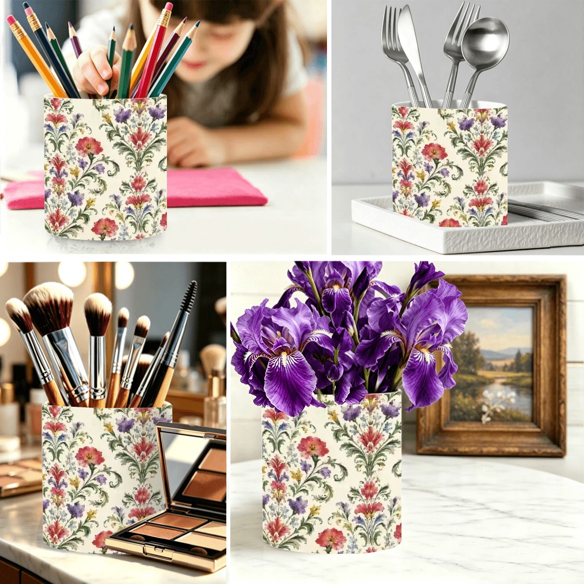 Ceramic Pen Holder Royal Damask