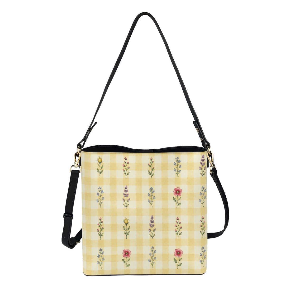 Crossbody Gingham Wildflower Yellow