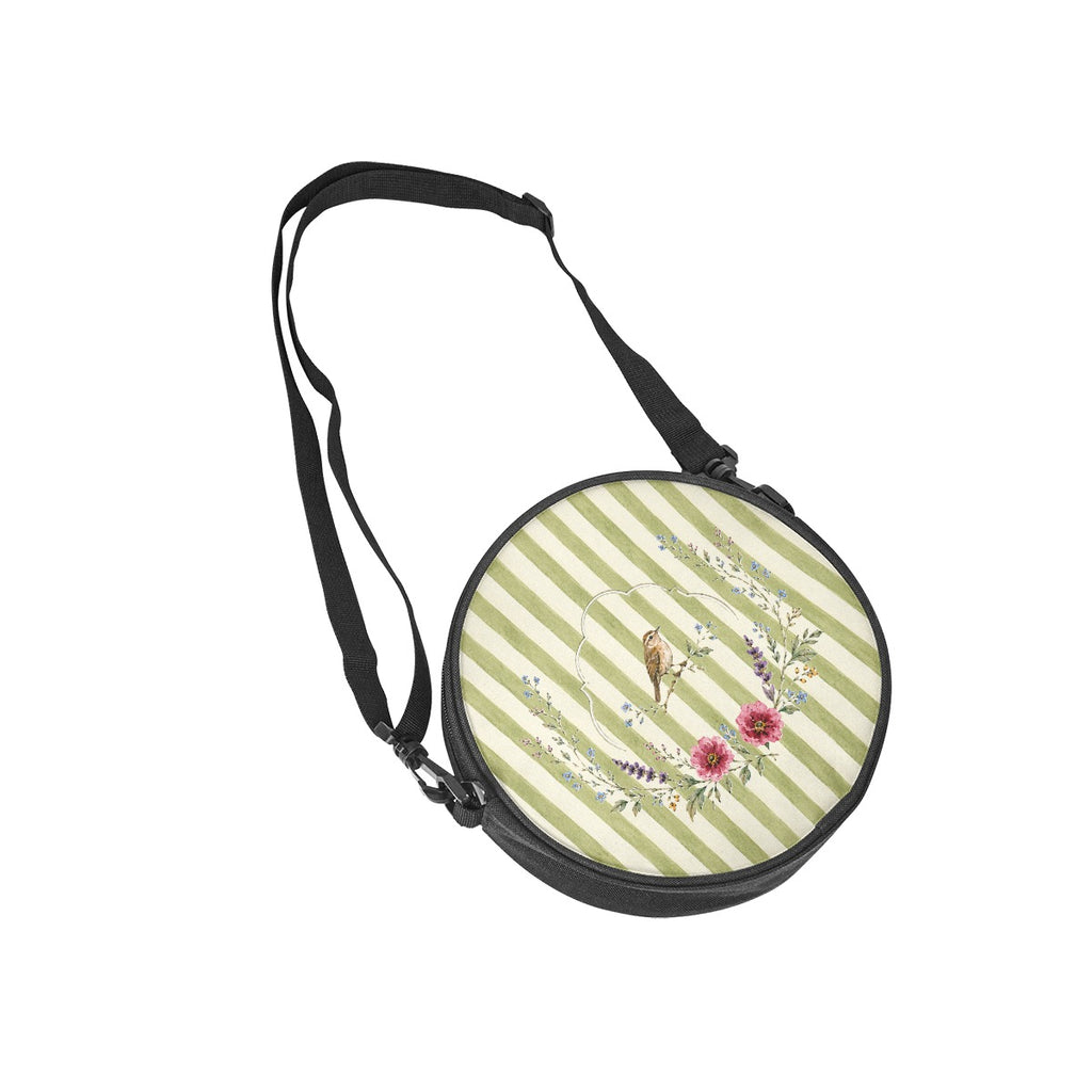 Round Satchel Logo Stripe