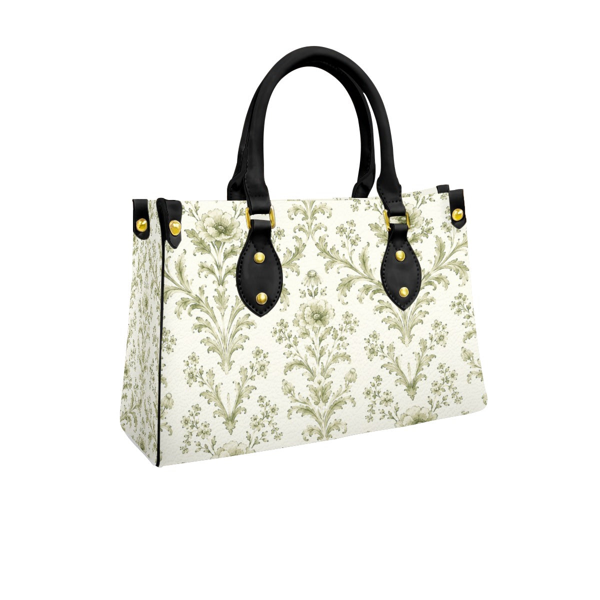 Market Bag Green Damask