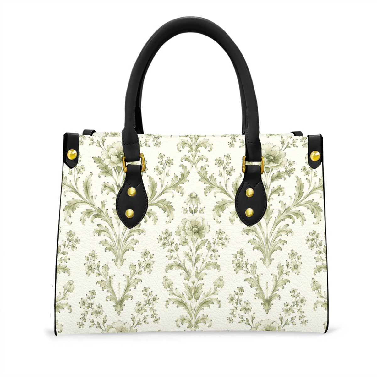 Market Bag Green Damask
