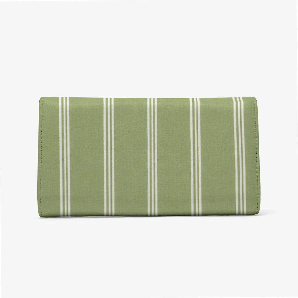 Large Wallet French Stripe Green