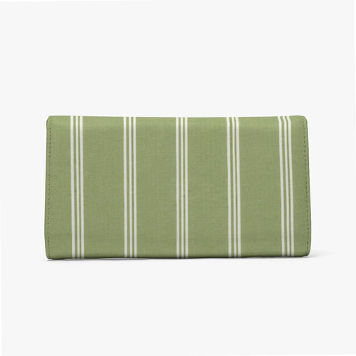 Large Wallet French Stripe Green