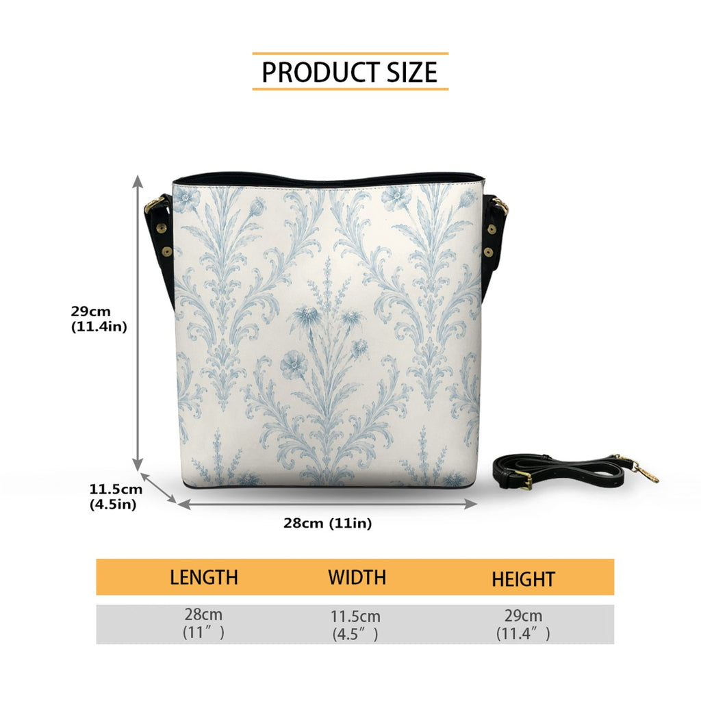 Crossbody Robins Egg Damask