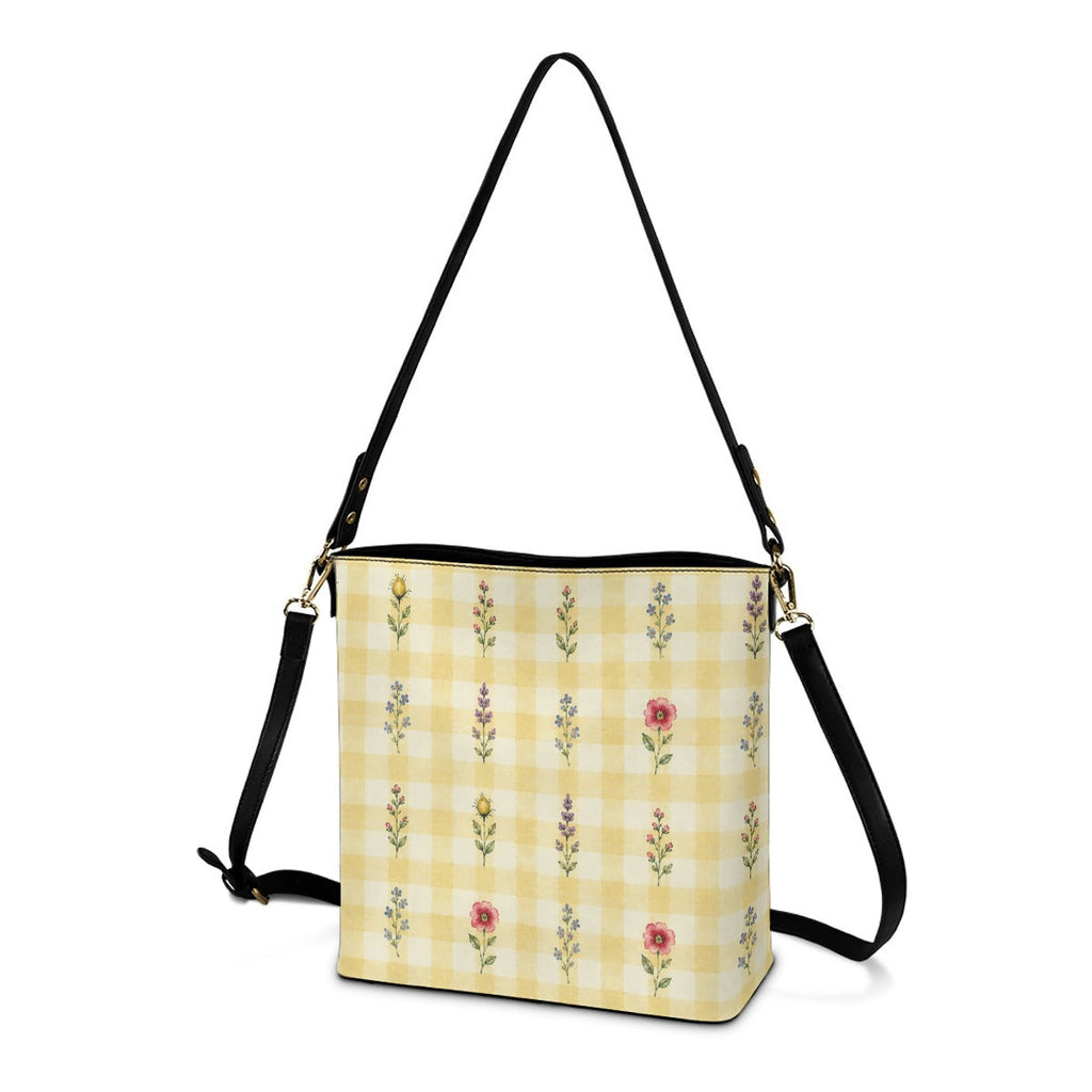 Crossbody Gingham Wildflower Yellow