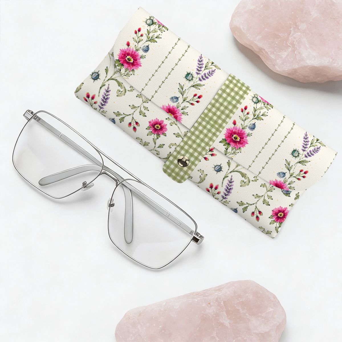 Summer Stipe Eyeglass Case