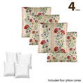 Provincial Royal Pillow Set Linen Throw Pillow 18" x 18"（Customized Separately in Sets of 4） | Ships from USA