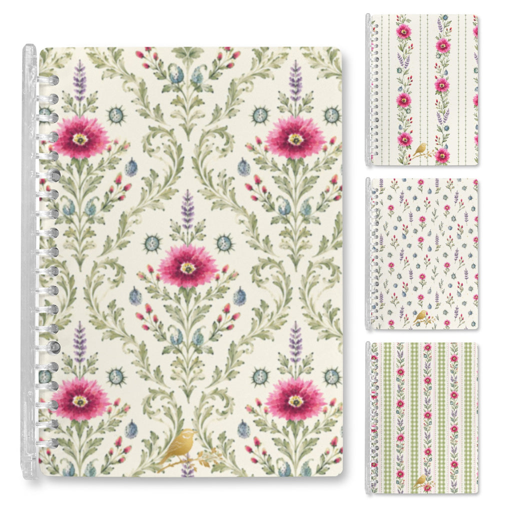 Provincial Summer Notebooks w/ Emblem Loose-Leaf Notebooks ( Cover Print, 4-Pack ) | Ships from USA