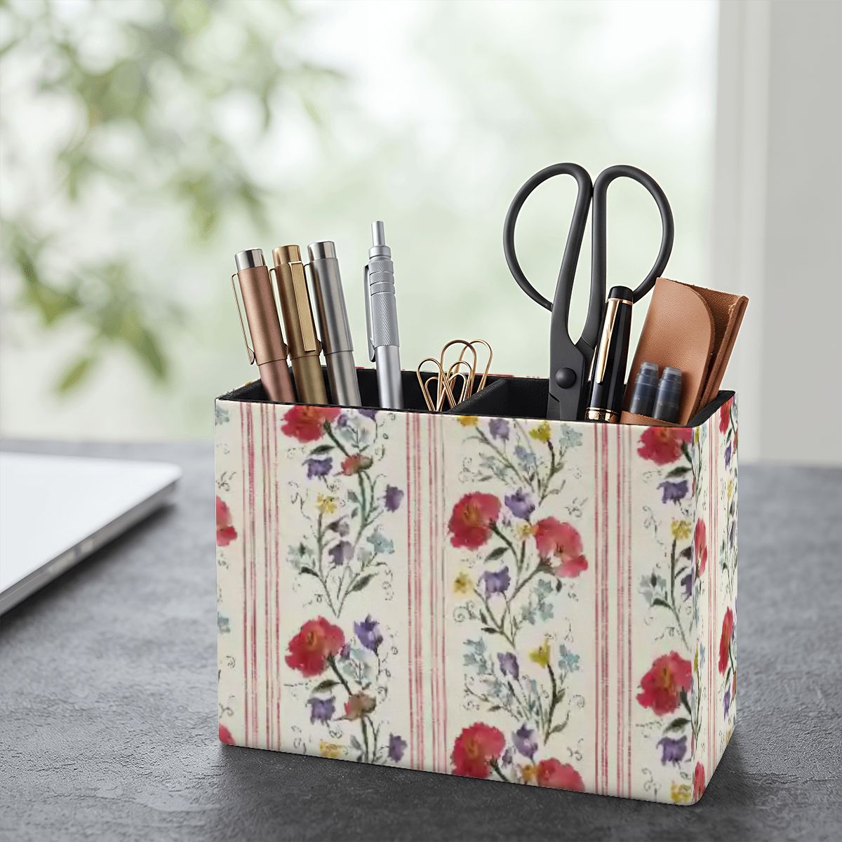 Royal Provincial Stripe Desk Organizer