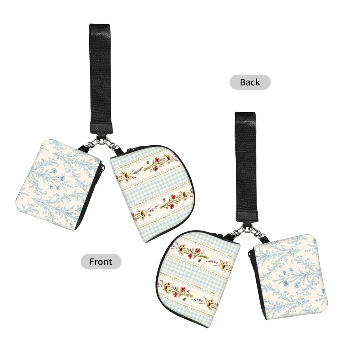 Dual Pouch Keychain Wristlet Robins Egg