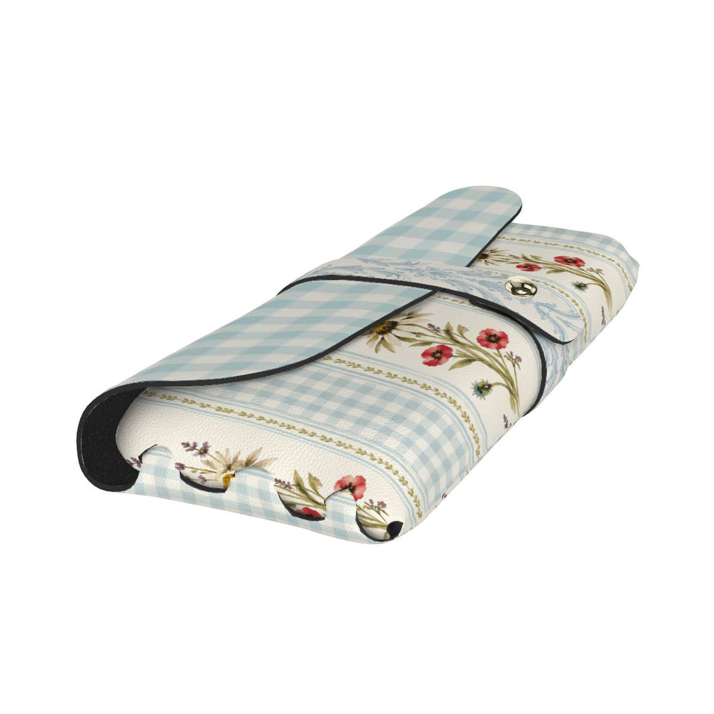 Provincial Stripe Robins Egg Eyeglass Case