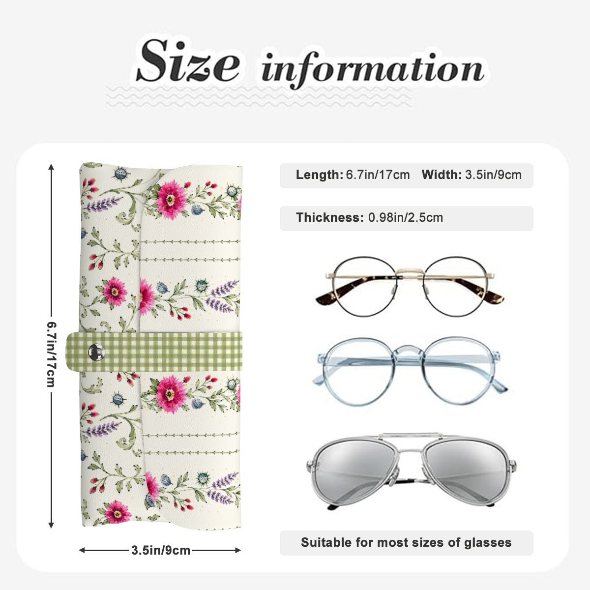 Summer Stipe Eyeglass Case