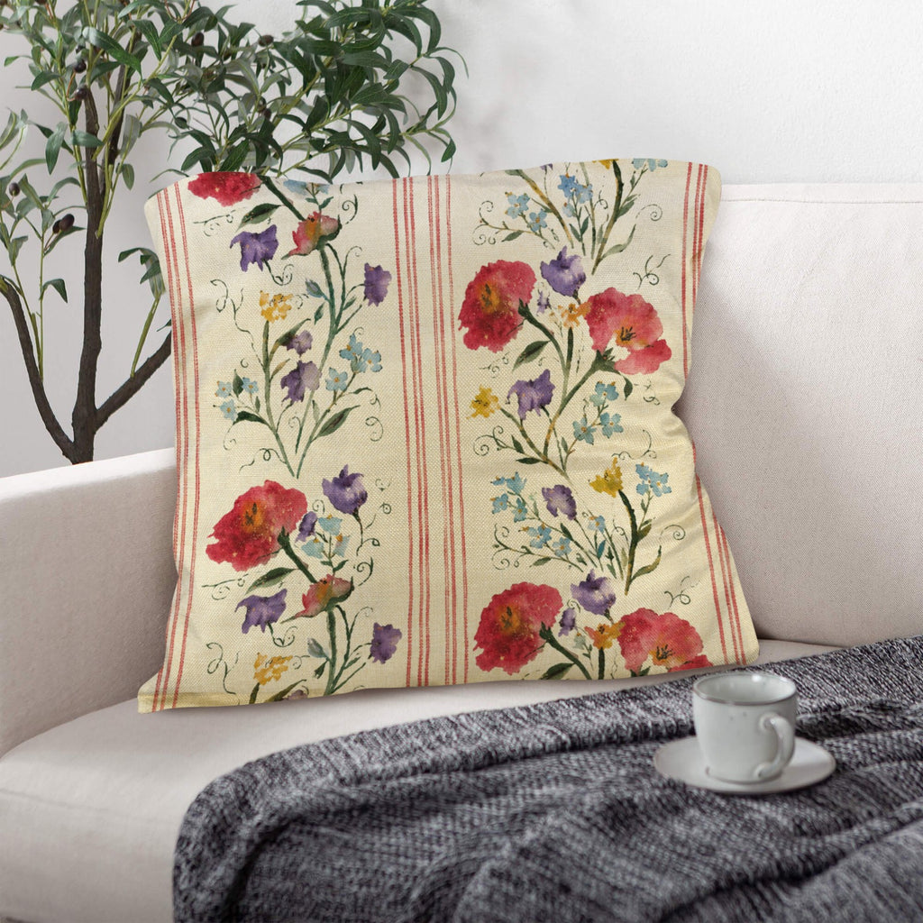Provincial Royal Pillow Set Linen Throw Pillow 18" x 18"（Customized Separately in Sets of 4） | Ships from USA