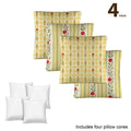 Provincial Cottage Pillow Set Linen Throw Pillow 18" x 18"（Customized Separately in Sets of 4） | Ships from USA