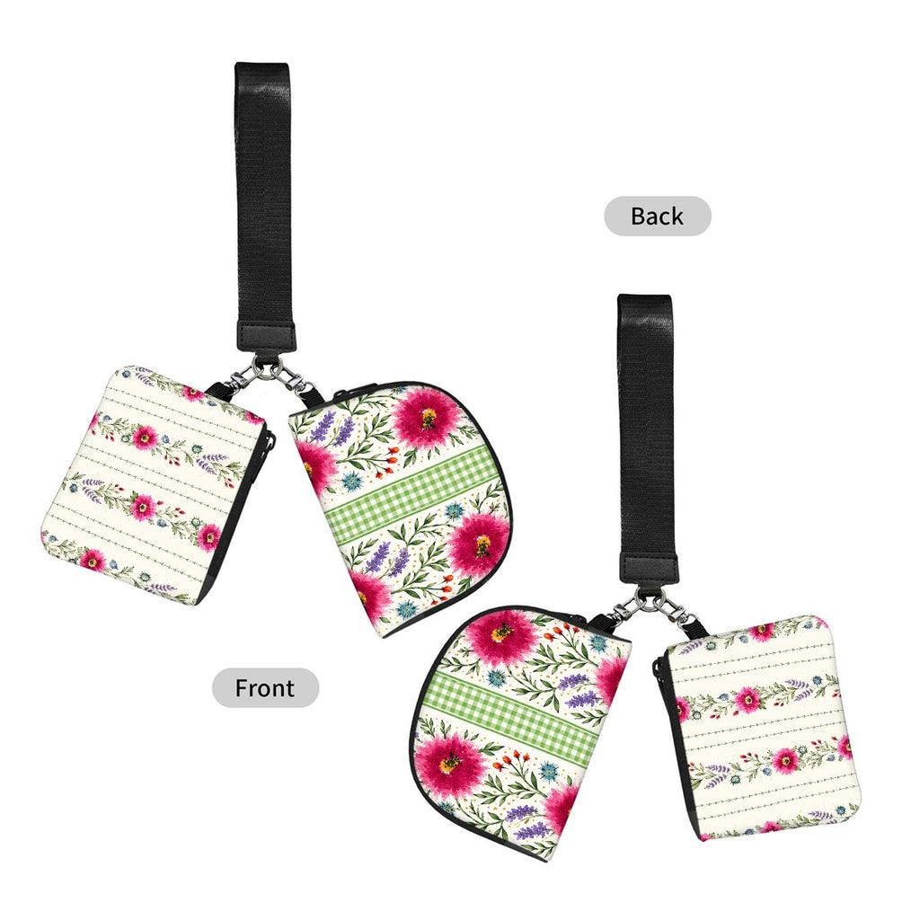 Dual Pouch Keychain Wristlet Cottage