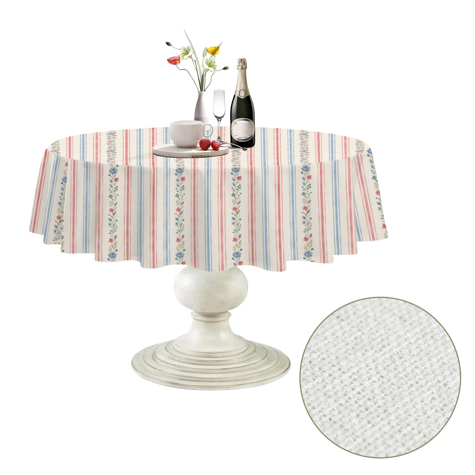 Provincial Celebration Round Custom Round Tablecloth 60" x 60" | Ships from USA