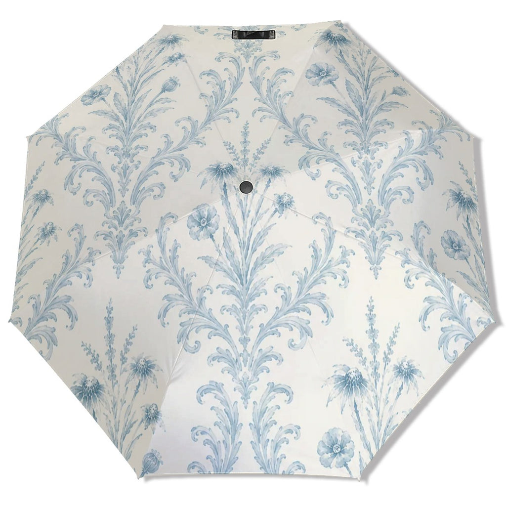 UV Protection Umbrella Blue Damask
