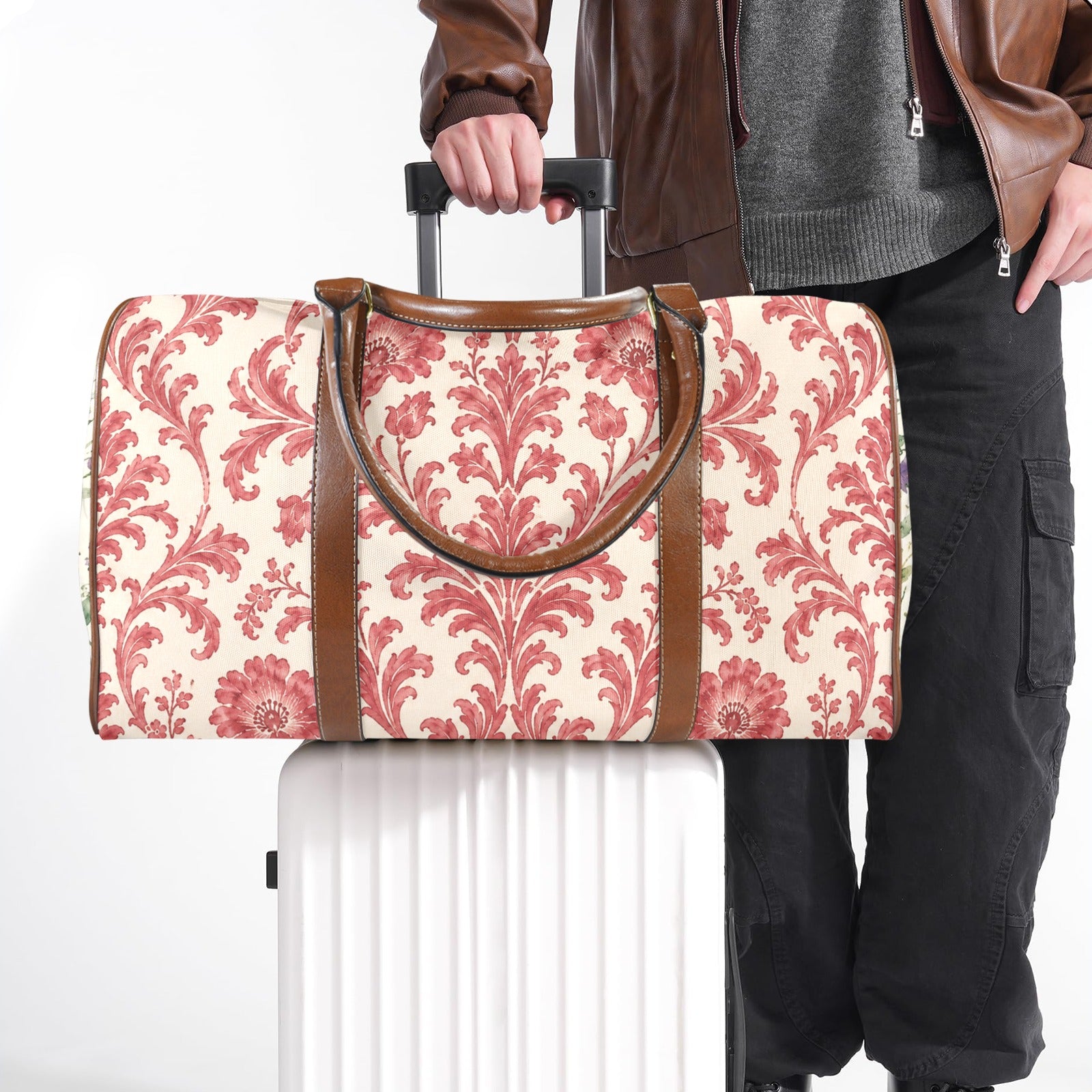 Red Damask Large Travel