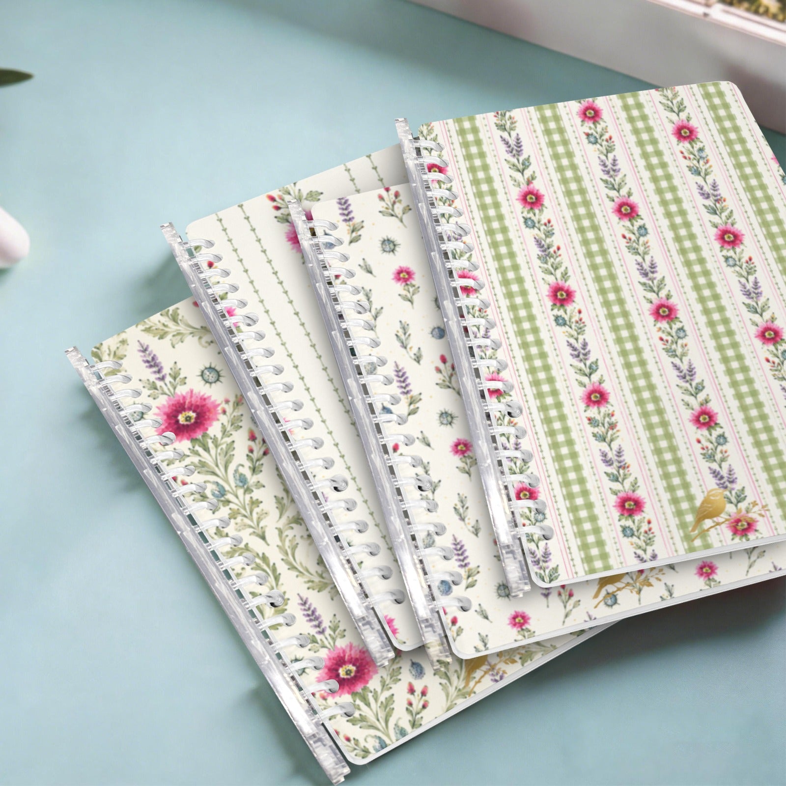 Provincial Summer Notebooks w/ Emblem Loose-Leaf Notebooks ( Cover Print, 4-Pack ) | Ships from USA