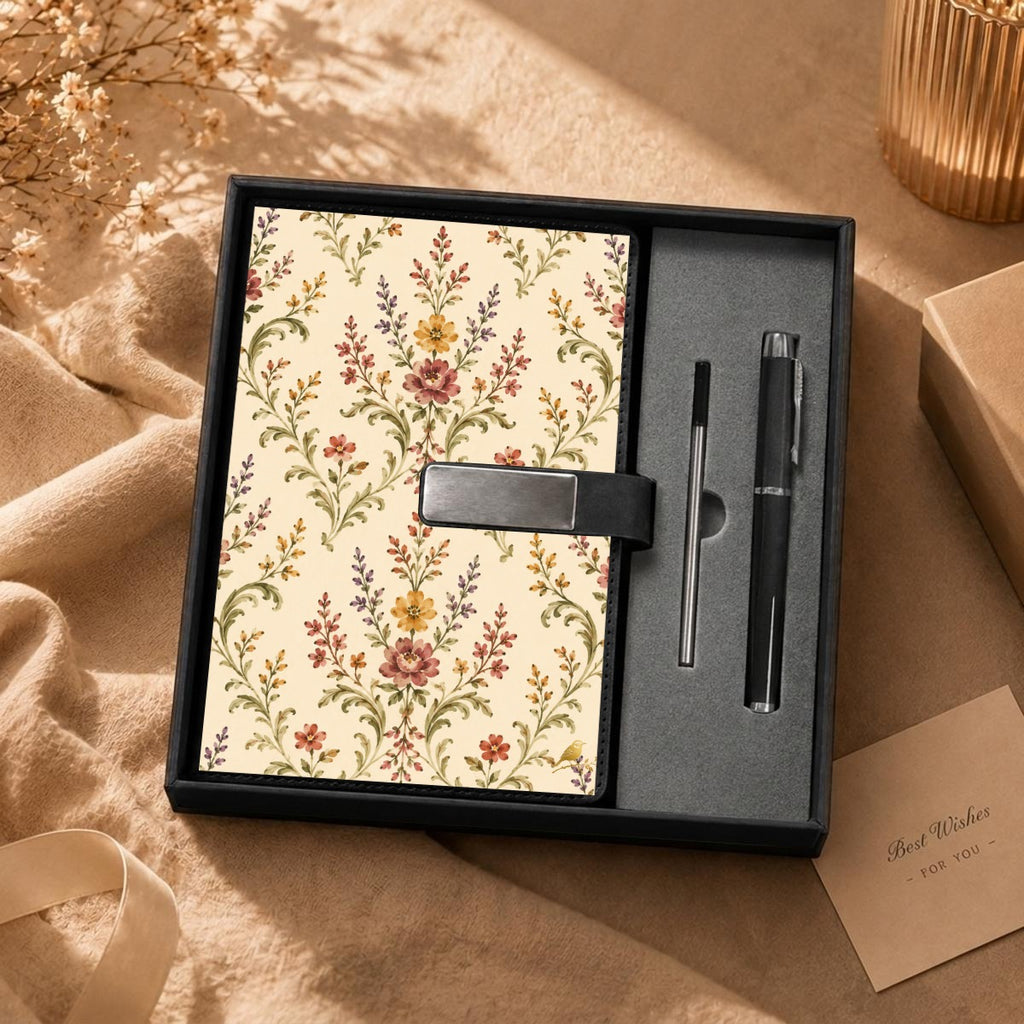 Rustic Provincial Damask Journal Gift Set