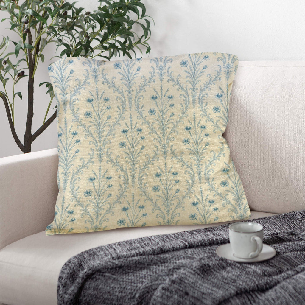 Provincial Robins Egg Pillow Set Linen Throw Pillow 18" x 18"（Customized Separately in Sets of 4） | Ships from USA