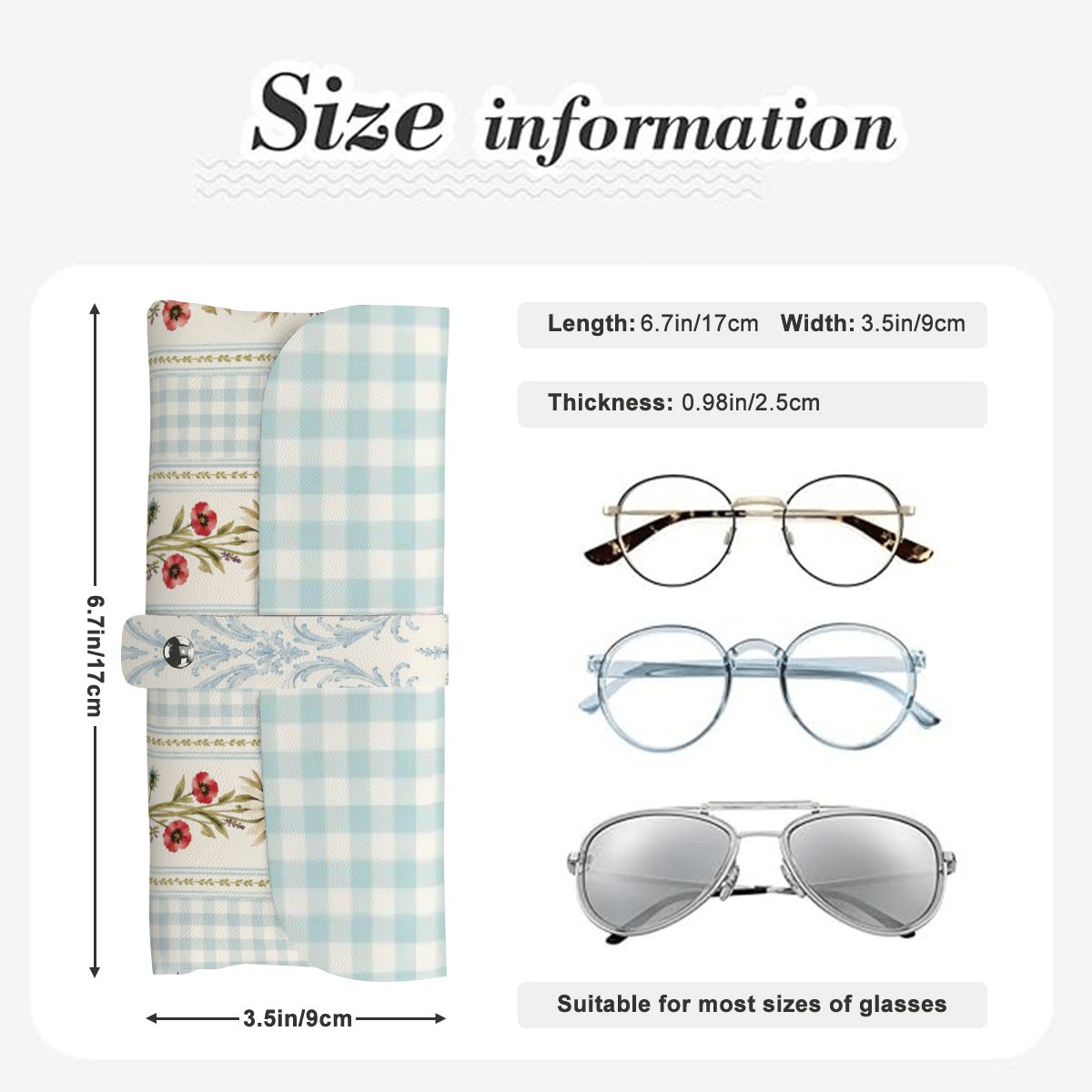 Provincial Stripe Robins Egg Eyeglass Case