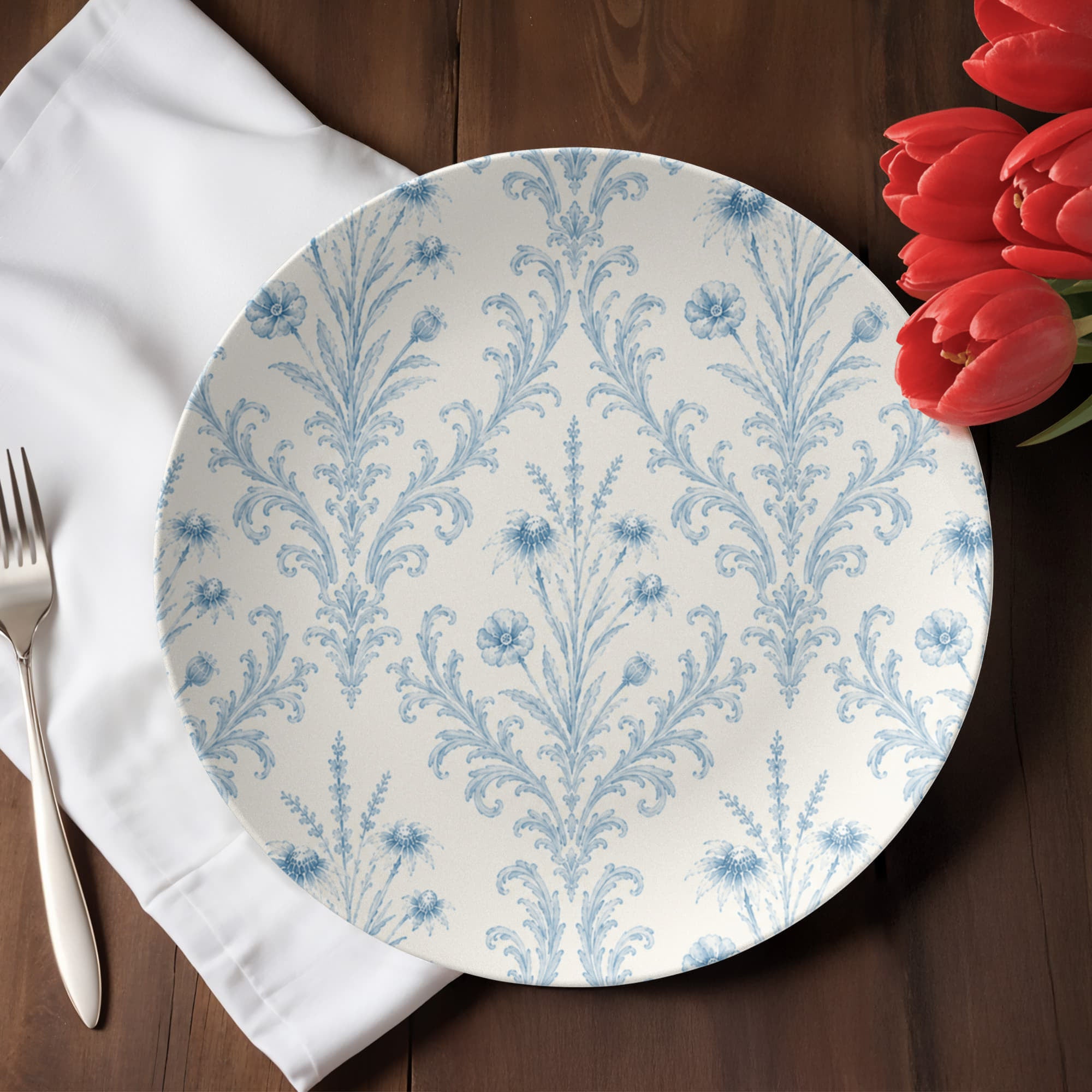 Provincial Robins Egg Dinner Plate