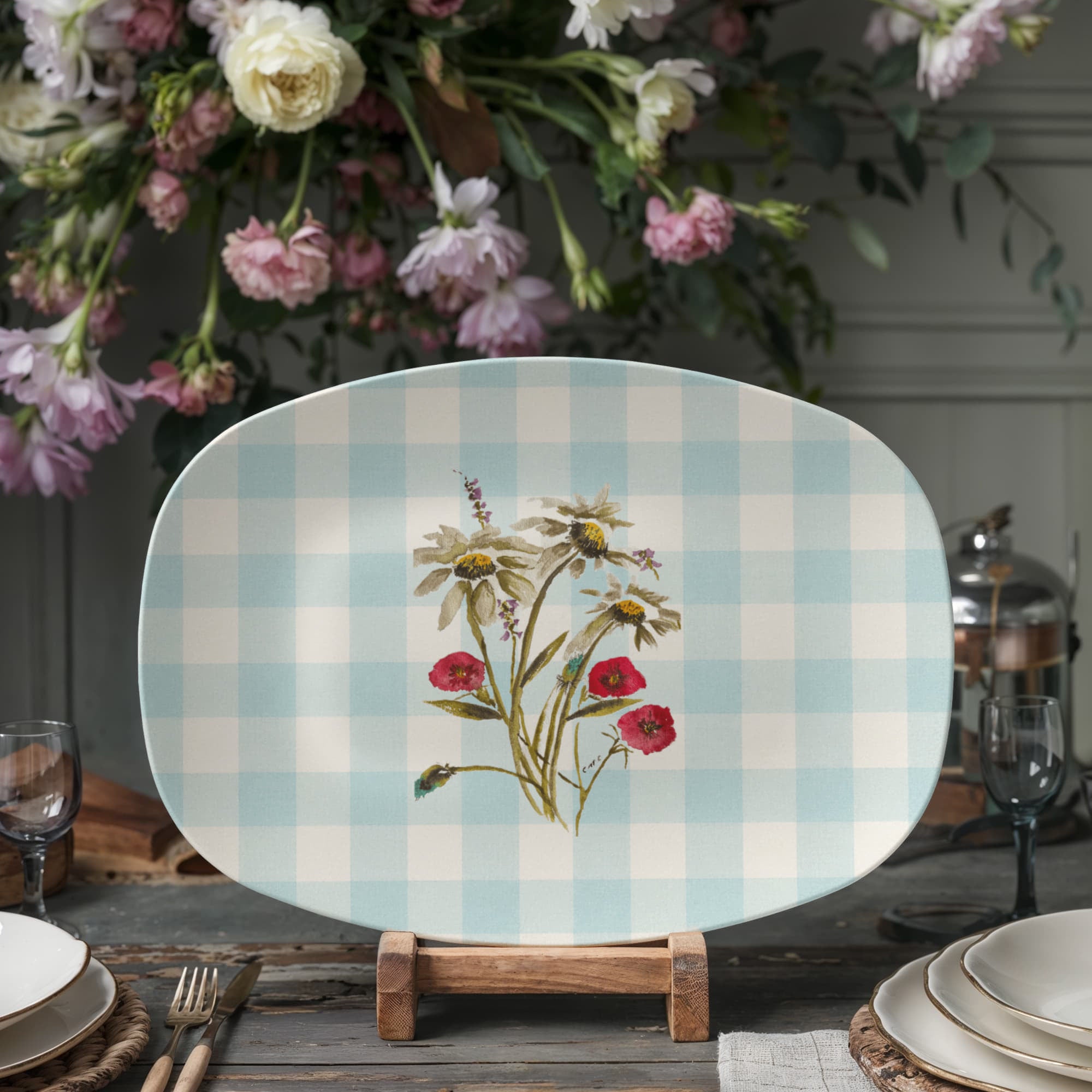 Provincial Robins Egg Serving Platter