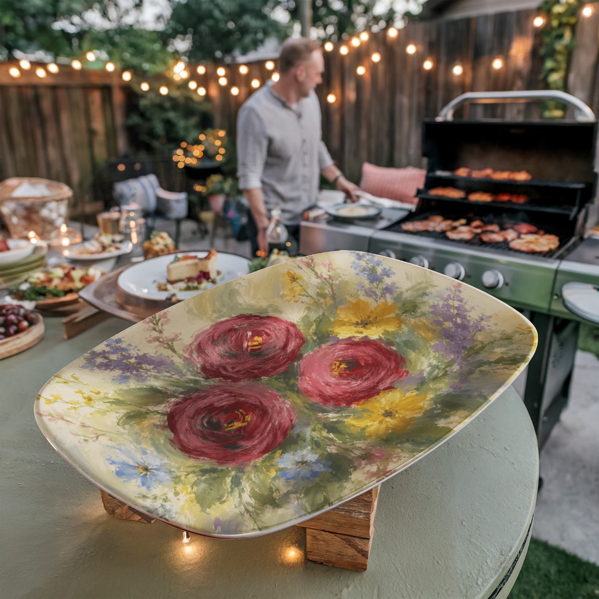 Provincial Flora Serving Platter