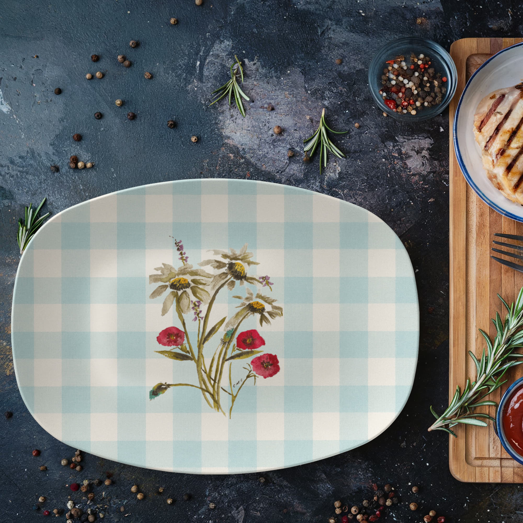 Provincial Robins Egg Serving Platter