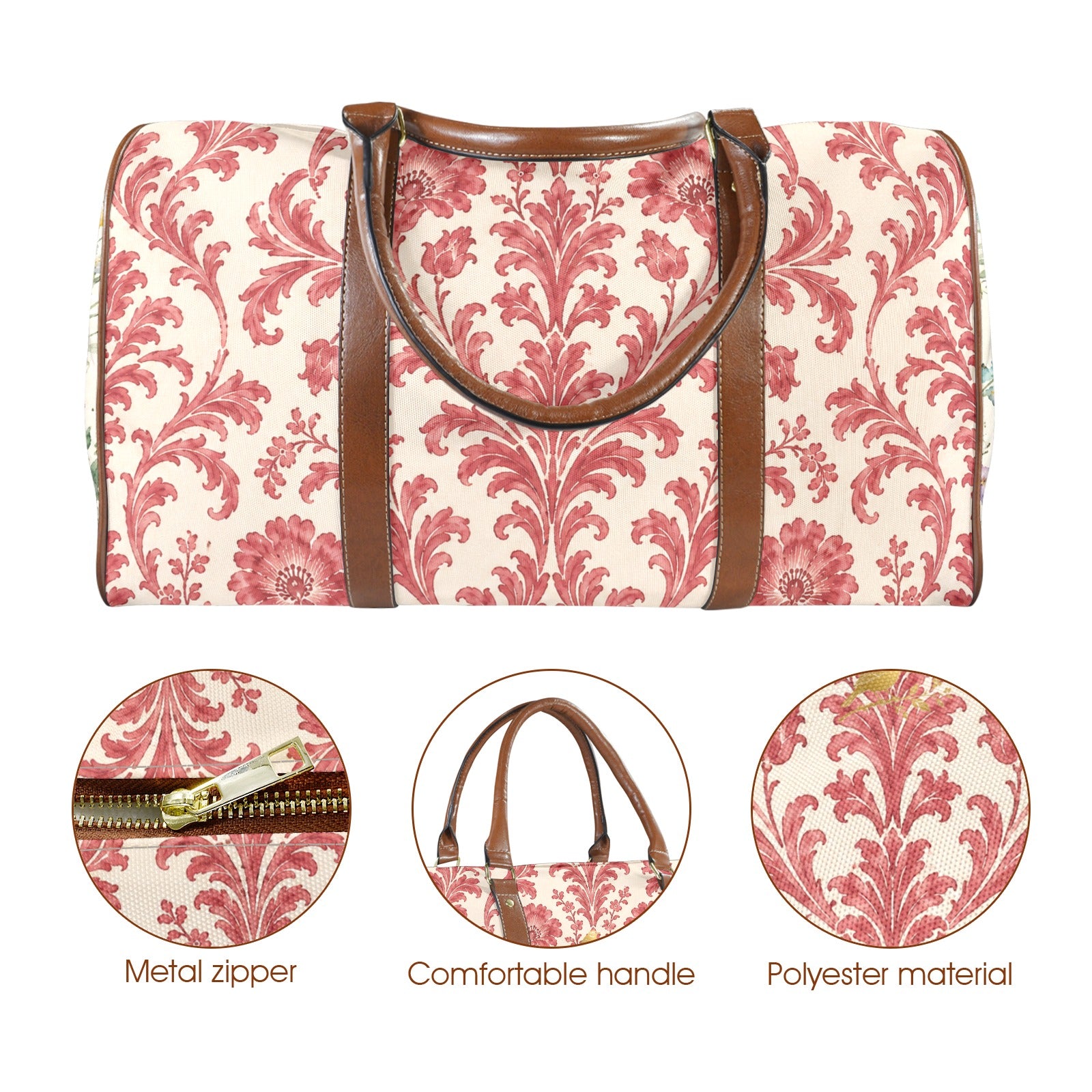 Red Damask Large Travel