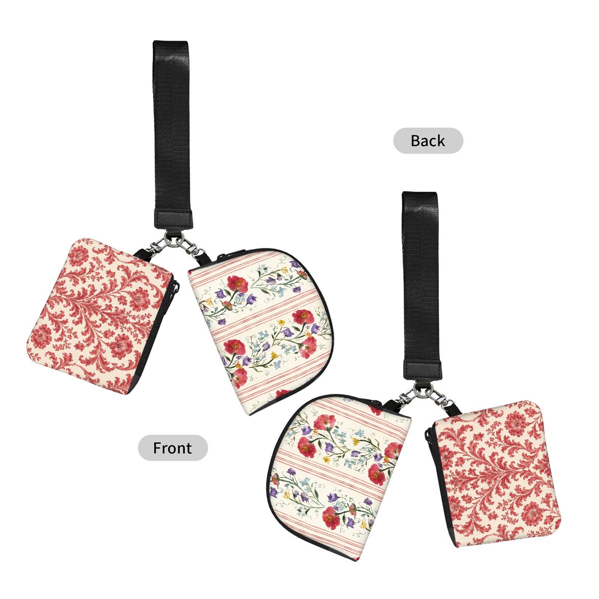 Dual Pouch Keychain Wristlet Royal