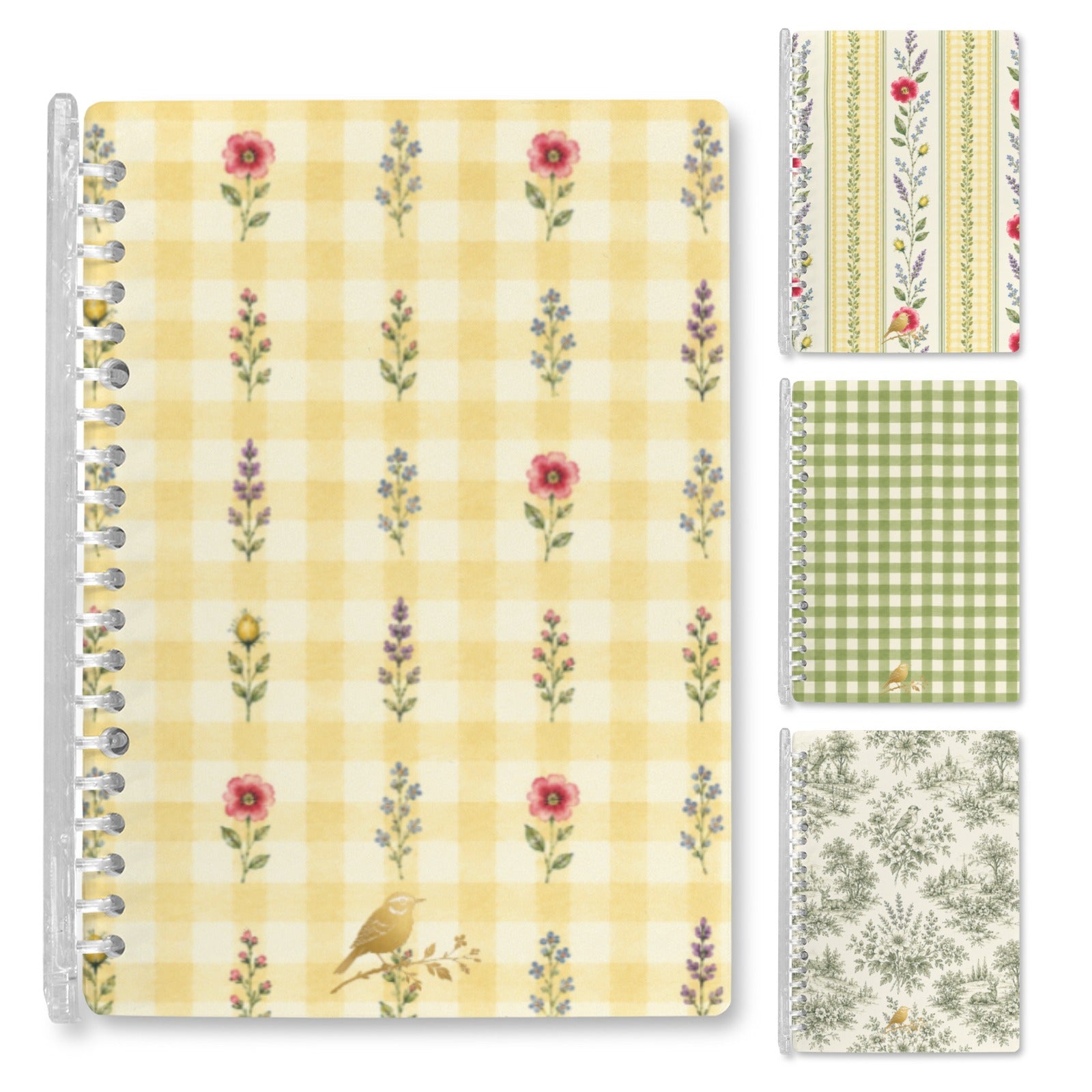 Provincial Yellow Notebooks w/ emblem Loose-Leaf Notebooks ( Cover Print, 4-Pack ) | Ships from USA