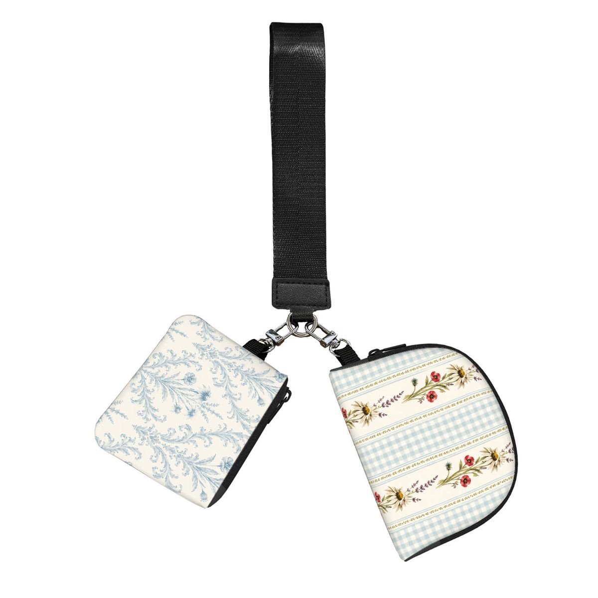 Dual Pouch Keychain Wristlet Robins Egg