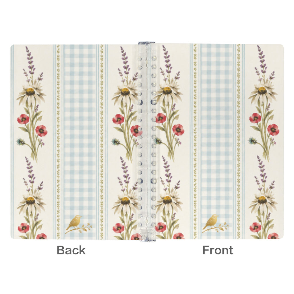 Provincial Stripe Robins Egg Notebooks with Emblem Loose-Leaf Notebooks ( Cover Print, 4-Pack ) | Ships from USA
