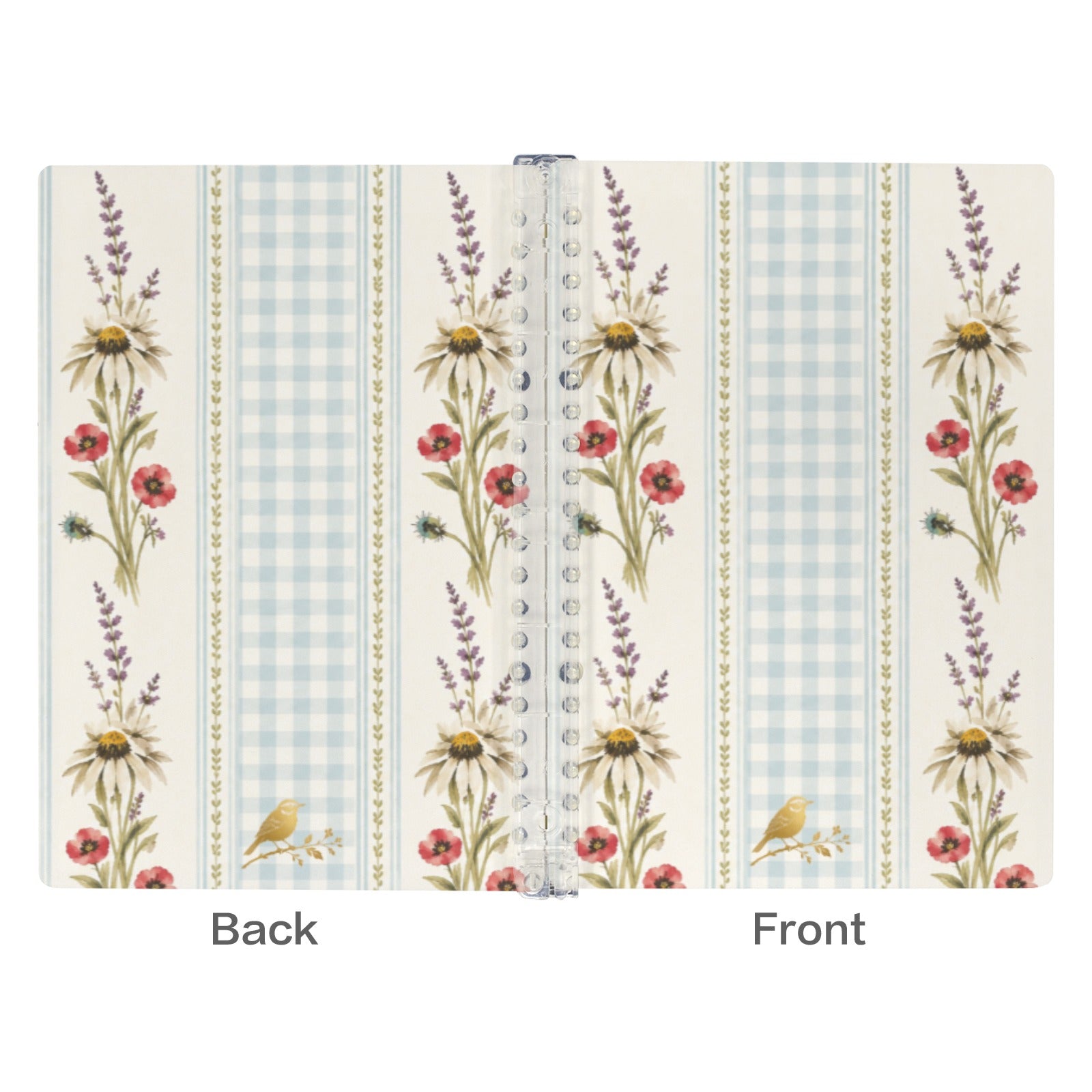 Provincial Stripe Robins Egg Notebooks with Emblem Loose-Leaf Notebooks ( Cover Print, 4-Pack ) | Ships from USA
