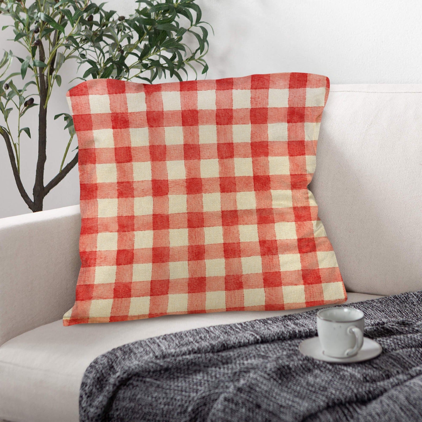Provincial Celebration Pillow Set Linen Throw Pillow 18" x 18"（Customized Separately in Sets of 4） | Ships from USA