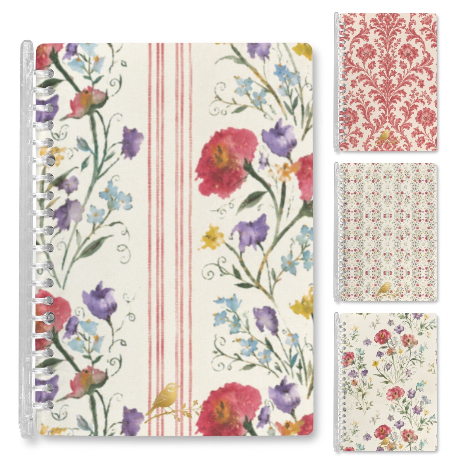 Royal Provincial Notebooks w/ emblem Loose-Leaf Notebooks ( Cover Print, 4-Pack ) | Ships from USA