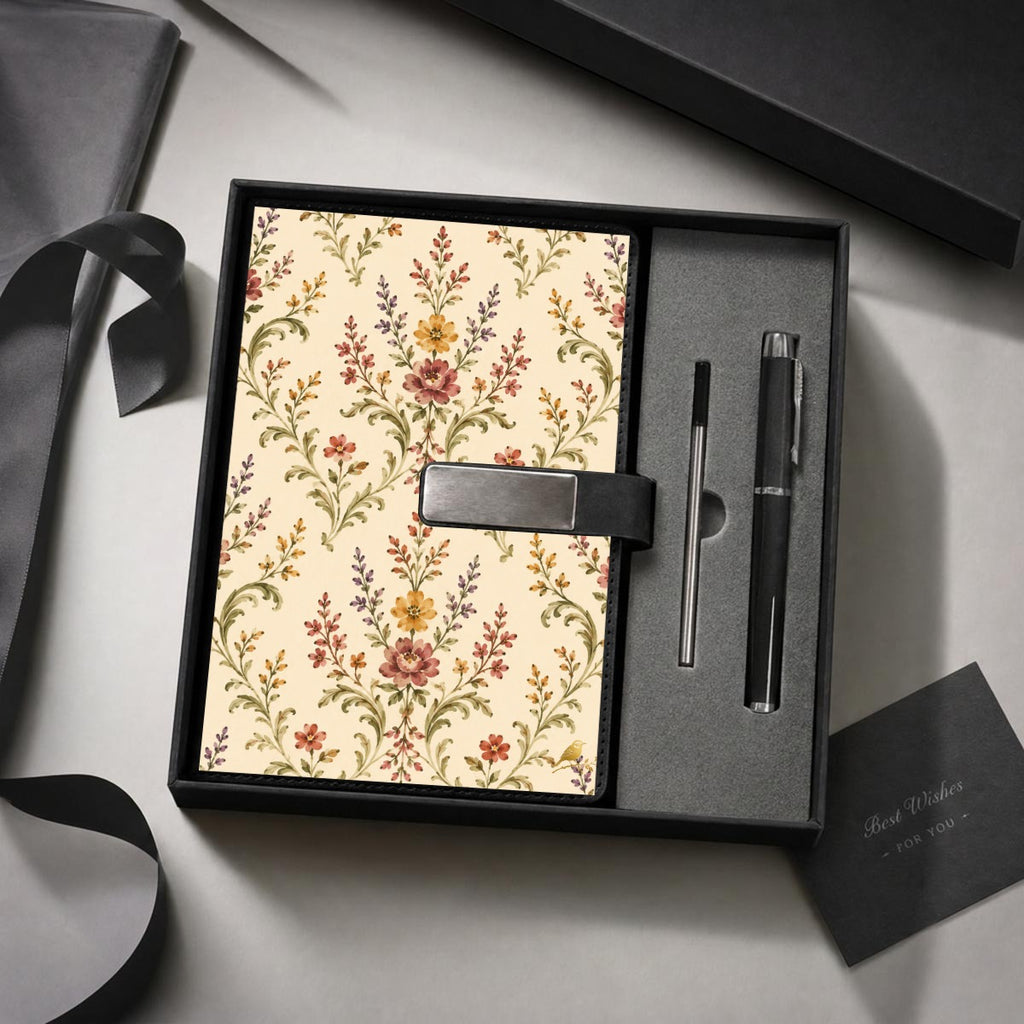 Rustic Provincial Damask Journal Gift Set
