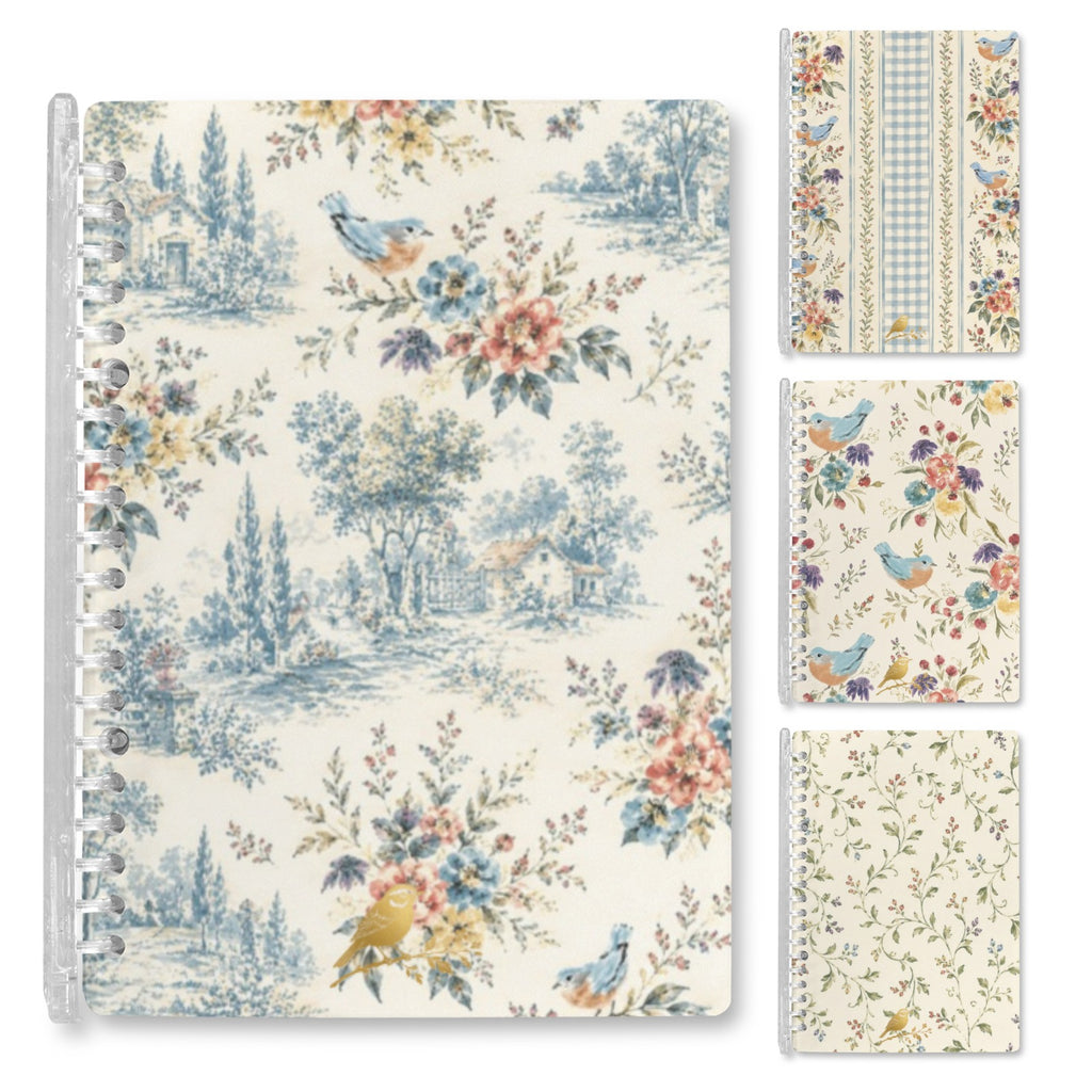 Beloved Bird Notebooks w/ emblem Loose-Leaf Notebooks ( Cover Print, 4-Pack ) | Ships from USA