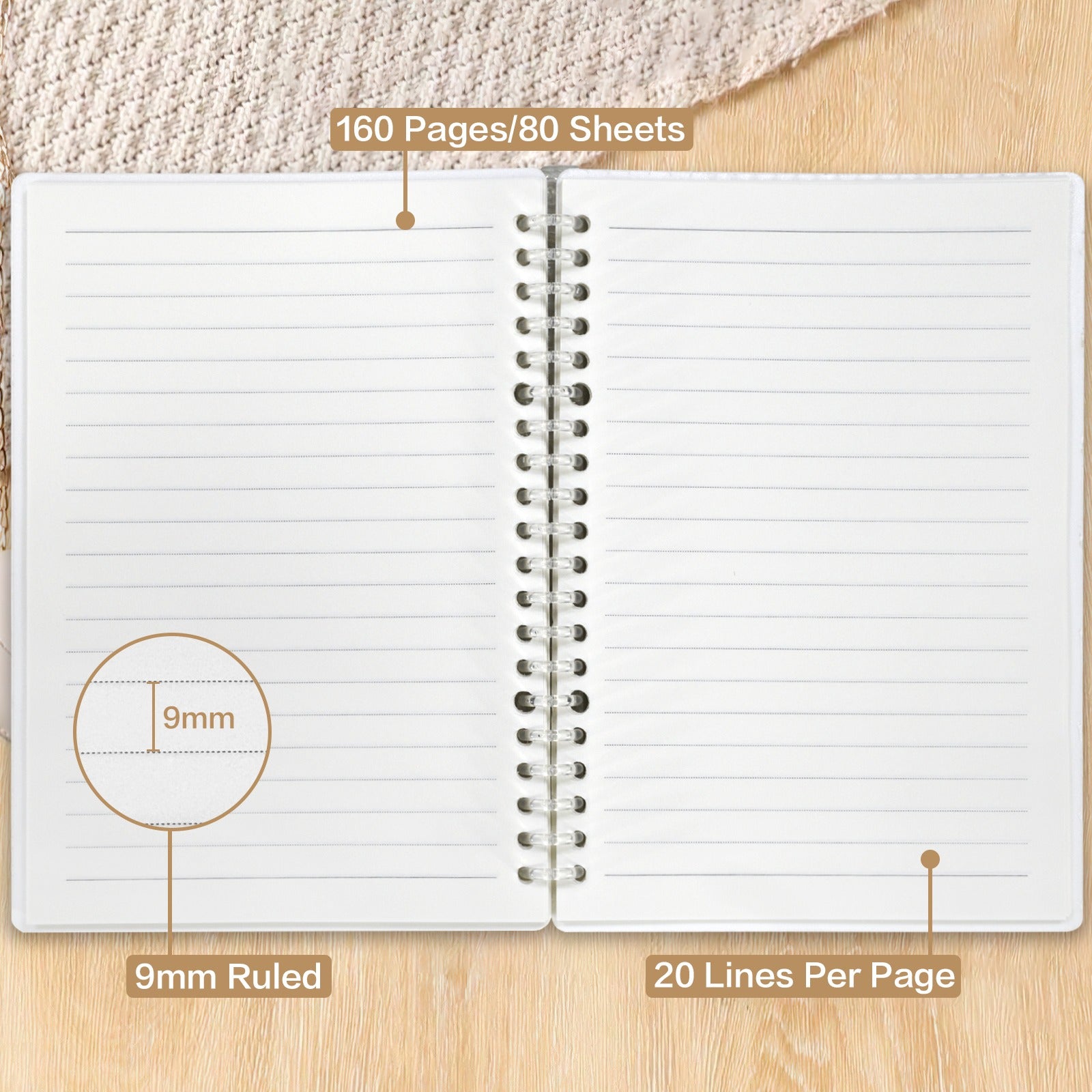 Provincial Yellow Notebooks w/ emblem Loose-Leaf Notebooks ( Cover Print, 4-Pack ) | Ships from USA