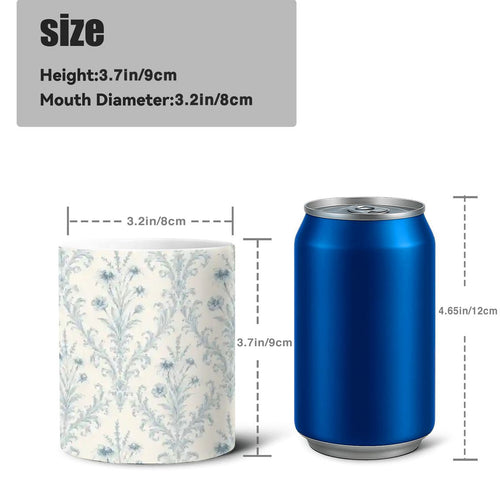 Ceramic Pen Holder Blue Damask